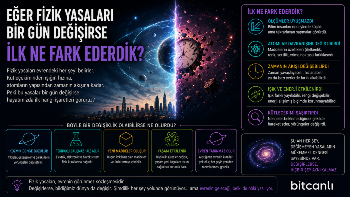 Eğer Fizik Yasaları Bir Gün Değişirse İlk Ne Fark Ederdik?